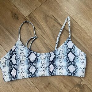 Snake print bikini top